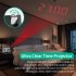 Projection Clock With USB Cable 180   Rotation Projection Alarm Clock With Temperature Show Snooze Function Black shell with red letters