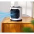 Projection Lamp Air Conditioner Fan Light Usb Charging Anion Air Purifier Electric Fan Navy blue