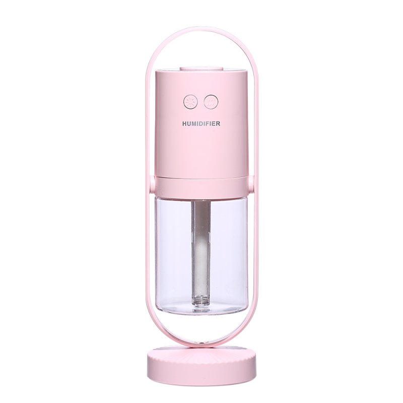 Projection Lantern Desktop Mini Humidifier 360 Degree Rotating Car Humidifier Home Office Pink