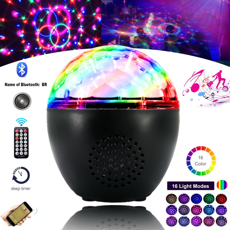 Projection Light 16-color Small Magic Ball Music Light Bluetooth Remote Control