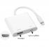 Projector Converter Adapter for IPhone Lightning to HDMI Cable white