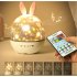 Projector LED Night Light USB Charging Rotating Projection Lamp for Kids Grey Deer
