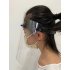 Protctive Hat Clear Mask Anti spitting Insect Suncreen Wind proof Face Shield Random Color  Random Color One size adjustable