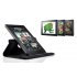 Protect your Kindle Fire in Style with this Fantastic Black 360 Degree Leather Swivel Stand Case Protector   