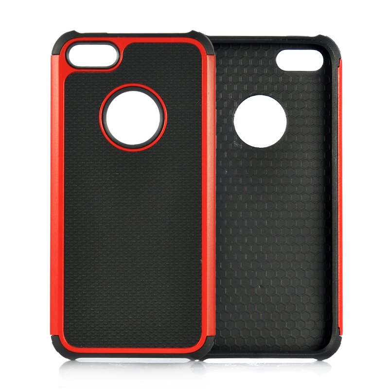Rugged Hard Case for iPhone 5 Red