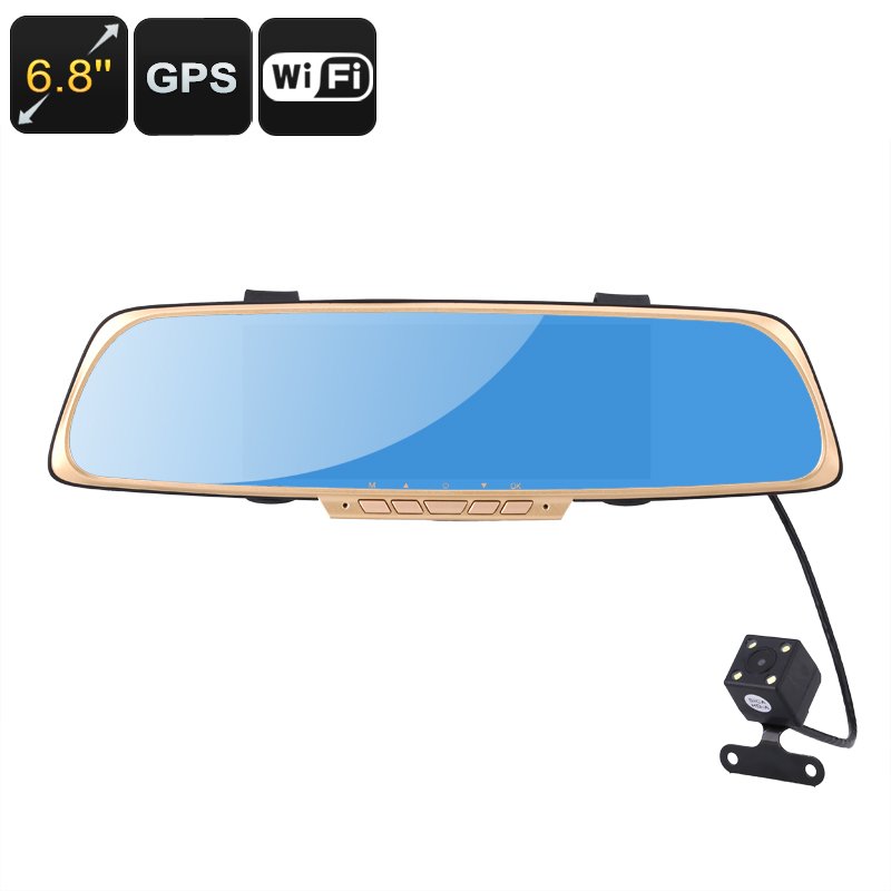 Dash Cam & GPS Navigation Mirror