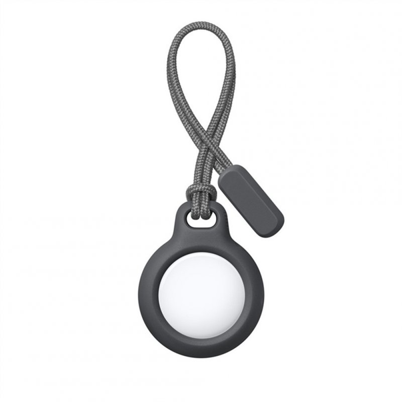Protective Case Compatible For Airtag Portable Locator Cover Anti-lost Device Protective Sleeve Accessories black Lanyard