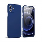 Protective Case Film Full-screen Ultra-thin 360 All-inclusive Tempered Protective Film Cover For Iphone 12 Navy blue