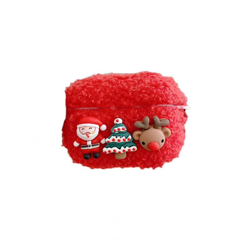 Protective Case Plush Christmas Snowman Design Lose Proof Cover For AirPods