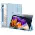 Protective Case Pu tpu acrylic Precise Cutout Case Compatible For Samsung Tab S8 S8 Ultra Transparent Cover clear sea blue Samsung Tab S8 S7