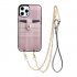 Protective Case Suitable For Iphone11 11pro 11promax Lattice Pattern Messenger Bag Card Mobile Phone Case Pink purple iphone11PROMAX
