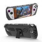 Protective Case With Foldable Kickstand Compatible For ROG Ally Handheld Game Console Shockproof Protector Cover black
