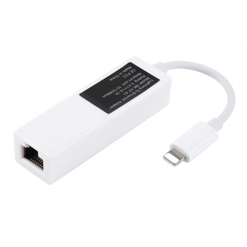 To RJ45 Adapter Aluminum Ethernet Network Connector for iPhone iPad 