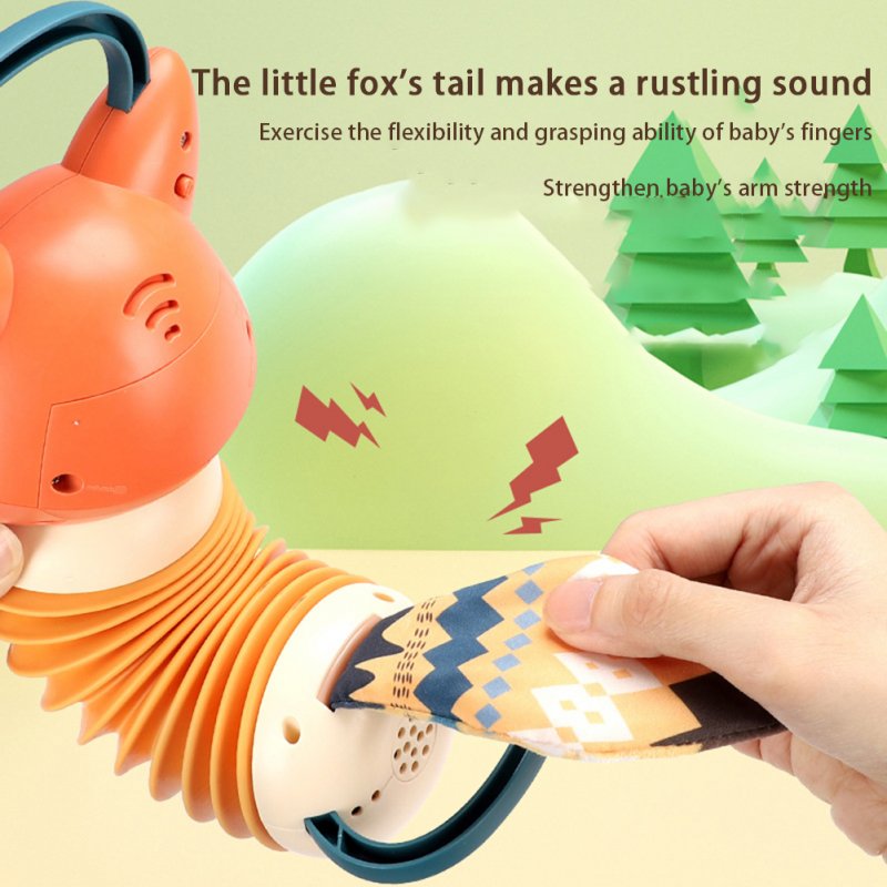 Fox Accordion Baby Toys Children Musical Instruments with Crinkle Paper Music Early Education
