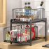 Pull Out Sliding Drawer Cabinet Organizer Slide Out Stackable Under Sink Cabinet Organizer 2 Tier Storage Shelf Multipurpose For Kitchen Bathroom white