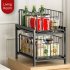 Pull Out Sliding Drawer Cabinet Organizer Slide Out Stackable Under Sink Cabinet Organizer 2 Tier Storage Shelf Multipurpose For Kitchen Bathroom white