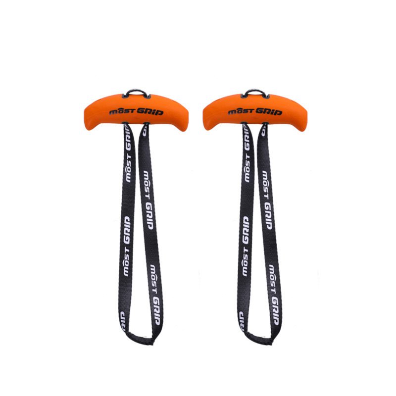 Pull Up Handles Ergonomic Exercise Resistance Band Tranining Grip Handles For Home Gym Pull-up Bars Barbells Orange [horns]
