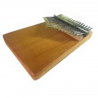 17 Key Kalimba Thumb Piano Single Flat Board Pine Mbira Keyboard Musical Instrument with Tuning Hammer Polishing Cloth yellow