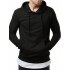 Pure Color Leisure Hole Fashion Men Side zipper Sweatershirt black M