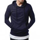 Pure Color Leisure Hole Fashion Men Side zipper Sweatershirt Navy blue 2XL