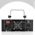 Purple Haze laser projector with DMX ports  Throw the party of the year with this single strong laser that displays random patterns in sync with the beat of the
