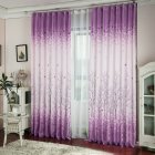 Purple Pachira Macrocarpa Printed Window Curtain for Home Decoration W 100cm x H 200cm purple