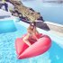 Pvc Inflatable Swimming Ring Lip shaped Floating Bed Lie on Pool Float Water Toys rose gold