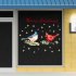 Pvc Merry Christmas Wall  Stickers Magpie Bird Snowflake Star Christmas Stickers 4pcs set 20X30cm