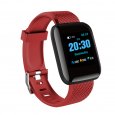 Heart Rate Blood Pressure Smart Watch red