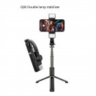 Q08 Stabilizer Smartphone Bluetooth Selfie Stick Mini Gimbal Tripod with Led