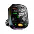 Q10 Wireless FM Transmitter For Car EQ Function 7 Colors RGB LED Backlit Handsfree Calling TF U Disk Fast Charger black