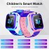 Q12B Smart Watch for Kids Phone Watch for Android Ios Life Waterproof LBS Positioning 2G Sim Card Dail Call blue