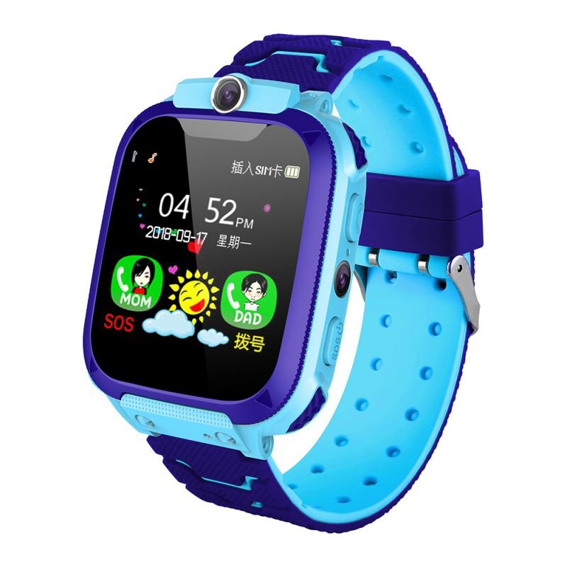 Q12b Children's Smart  Watch Silicone Waterproof Positioning Touch Screen Smart  Watch blue