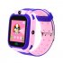 Q12b Children s Smart  Watch Silicone Waterproof Positioning Touch Screen Smart  Watch Pink