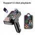 Q15 Wireless Fm Transmitter Pd Dual Usb Charger Bluetooth 5 0 Hands Free Car Kit Fm Modulator Black