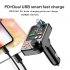 Q15 Wireless Fm Transmitter Pd Dual Usb Charger Bluetooth 5 0 Hands Free Car Kit Fm Modulator Black