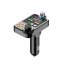 Q15 Wireless Fm Transmitter Pd Dual Usb Charger Bluetooth 5 0 Hands Free Car Kit Fm Modulator Black