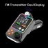 Q15 Wireless Fm Transmitter Pd Dual Usb Charger Bluetooth 5 0 Hands Free Car Kit Fm Modulator Black