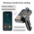 Q15 Wireless Fm Transmitter Pd Dual Usb Charger Bluetooth 5 0 Hands Free Car Kit Fm Modulator Black