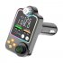 Q15 Wireless Fm Transmitter Pd Dual Usb Charger Bluetooth 5 0 Hands Free Car Kit Fm Modulator Black