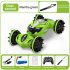 Q150 2 4GHz RC Stunt Car 1 16 4WD Amphibious Double sieded Off Road Climbing Remote Control Twist Car For Boys Gifts green