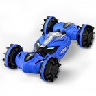 Q150 2.4GHz RC Stunt Car 1:16 4WD Amphibious Double-sieded Off-Road Climbing Remote Control Twist Car For Boys Gifts blue