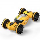Q150 2.4GHz RC Stunt Car 1:16 4WD Amphibious Double-sieded Off-Road Climbing Remote Control Twist Car For Boys Gifts yellow