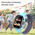 Q16 Ipx67 Life Waterproof Mobile Phone Watch With Breathing Light Gps Positioning Map Smart Children Watch blue