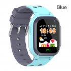 Q16 Ipx67 Life Waterproof Mobile Phone Watch With Breathing Light Gps Positioning Map Smart Children Watch blue