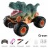 Q160 Kids Remote Control Dinosaur Car With Light Spray 2 4 GHz Rechargeable Rc Stunt Off road Vehicle Toys For Kids Birthday Gifts A GREEN