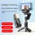 Q18 Mobile Phone Selfie Stick Anti shake Hand held Single axis Gimbal Stabilizer with Fill Light Black