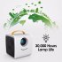 Q2 HD Mini Movie Projector Portable Home Theater Projector Movie Projector Blue US Plug