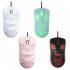 Q2 Wired USB Gaming Mice 1200 2400 4800DPI RGB Backlit 4 Buttons Ergonomic Design Lightweight Computer Mouse pink