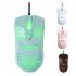 Q2 Wired USB Gaming Mice 1200 2400 4800DPI RGB Backlit 4 Buttons Ergonomic Design Lightweight Computer Mouse pink